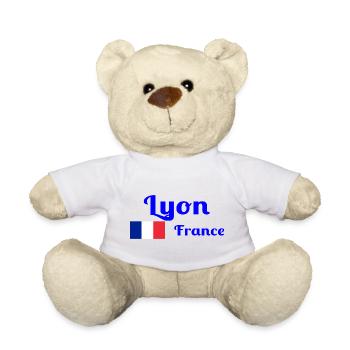 Lyon Frankreich - Stilvolle Drucke - Teddy - Weiß - Vorne