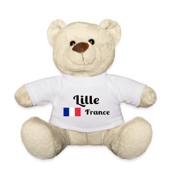 Lille France- Stylish prints - Teddy Bear - white - Front