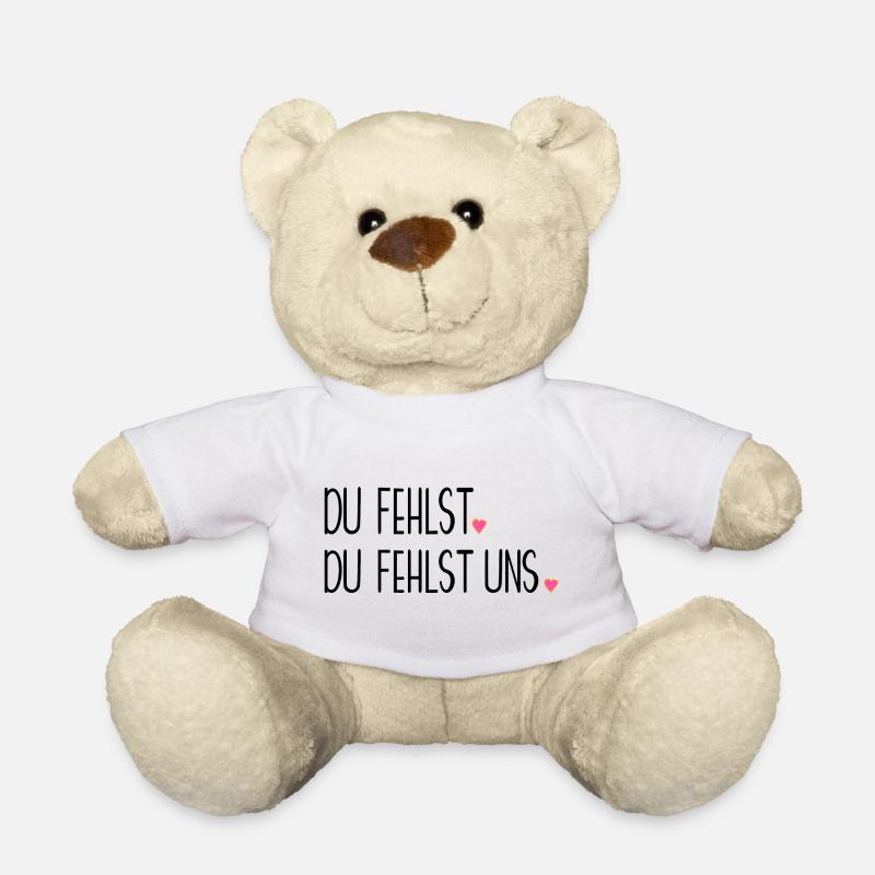 ABSCHIED TRAUER - DU FEHLST UNS - Teddy - Weiß