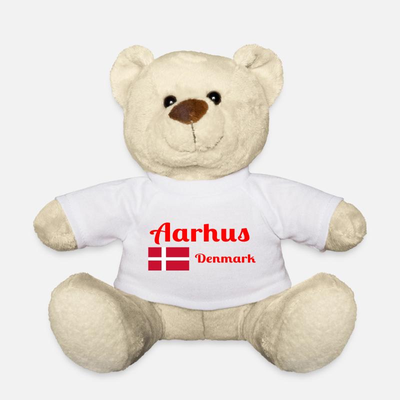 Aarhus, Danemark - Imprimés élégants - Nounours - blanc