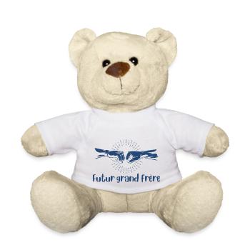Futur grand frère - annonce futur grand frère - Nounours - blanc - Devant