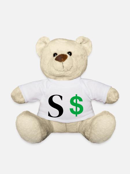 Buchstabe s Dollar - Teddy - Weiß