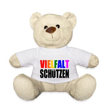 vielfalt schützen - Teddy - Weiß - Vorne
