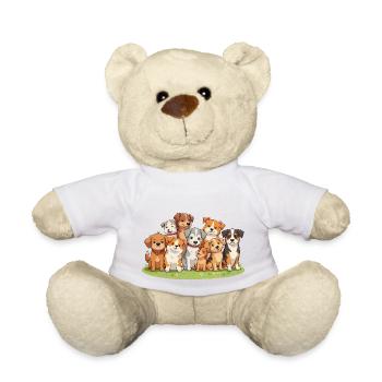 A pack of dogs - Teddy Bear - white - Front