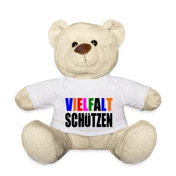 vielfalt schützen - Teddy - Weiß - Vorne