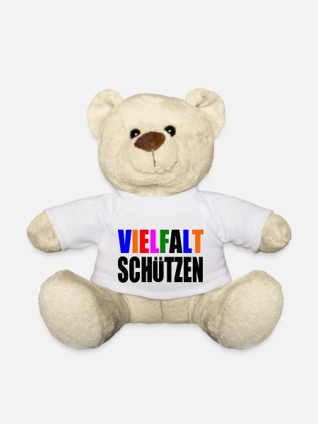 vielfalt schützen - Teddy - Weiß