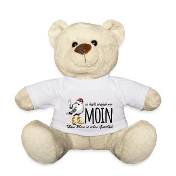 Möwe - Es heißt einfach nur Moin - Spruch - Teddy - Weiß - Vorne