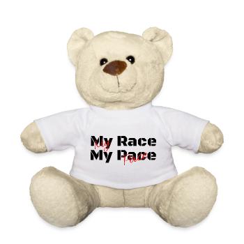 My Race my Pace - You set your pace - Teddy Bear - white - Front