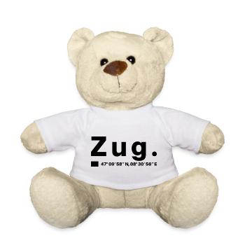 Zug Koordinaten Schweiz Zuger Zugerin - Teddy - Weiß - Vorne