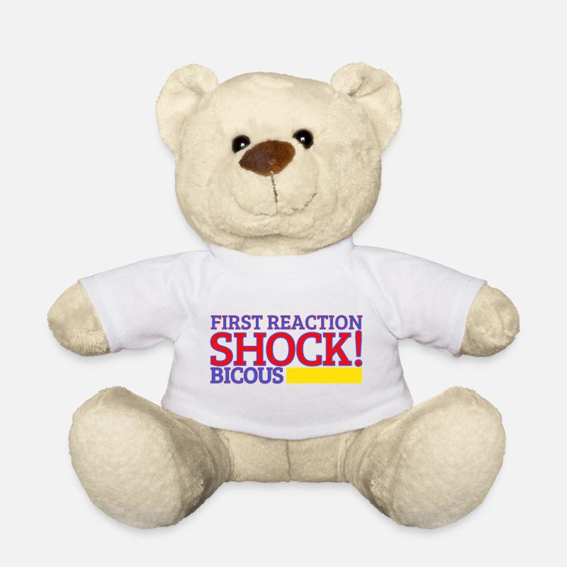 first reaction shock - Teddy Bear - white