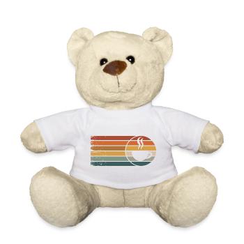 Kaffeetasse Sonnenuntergang Retro Kaffee - Teddy - Weiß - Vorne