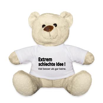 Schlechte Idee - Teddy - Weiß - Vorne