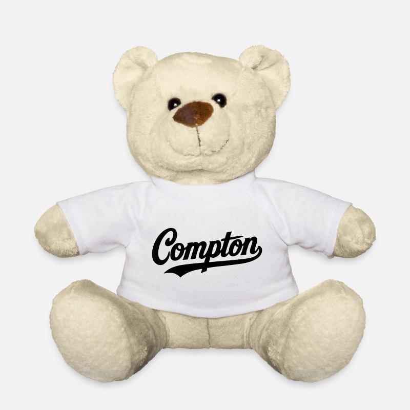 Compton Shirt Retro Vintage Old school Rap hip hop - Teddy Bear - white