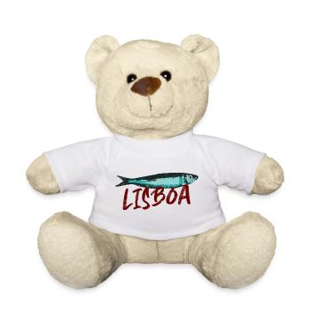 Sardine Lisbon illustration Portugal in summer - Teddy Bear - white - Front