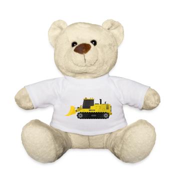 Bulldozer - Teddy Bear - white - Front