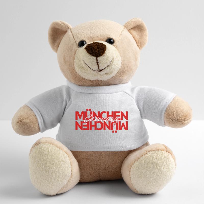 Munich Germany Script Overlay Teddy Bear