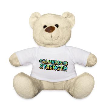 Calmness is Strength Tie-Dye - Teddy Bear - white - Front