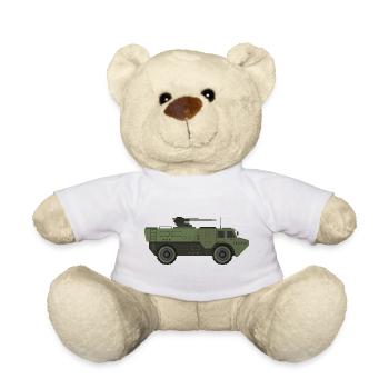 Military tank - Teddy Bear - white - Front