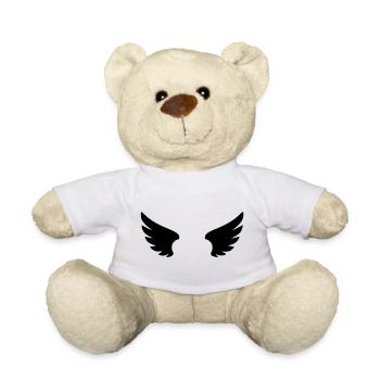 Engel Piktogramm | Schutzengel & Glaube Symbol - Teddy - Weiß - Vorne