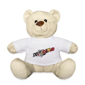 Deutschland Adler in Bewegung - Teddy - Weiß - Vorne