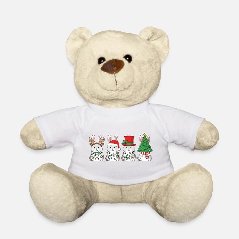 Kaninchen Weihnachtsmann Weihnachtsbeleuchtung - Teddy - Weiß