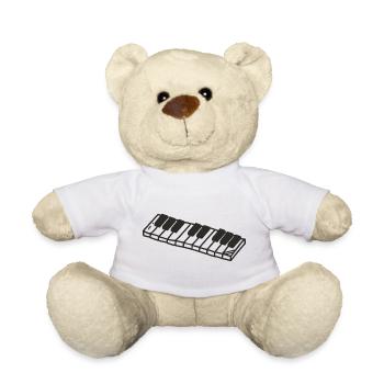 Klavier Klavier Instrument Musik Tasten Melodie - Teddy - Weiß - Vorne