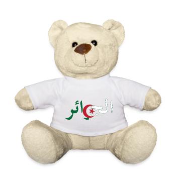 Drapeau Algérie - Nounours - blanc - Devant