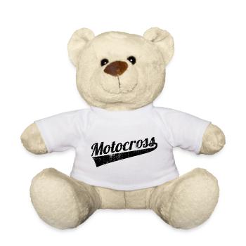 Motocross - Teddy Bear - white - Front