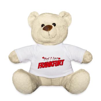 Yes I Love Frankfurt – Für echte Frankfurt Fans - Teddy - Weiß - Vorne