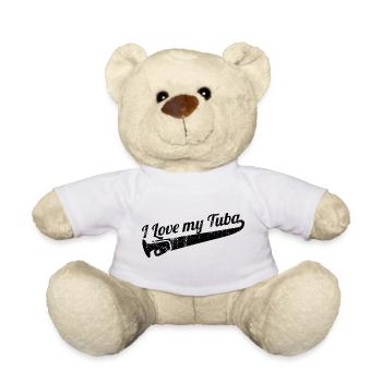Tuba Spieler Liebe - Teddy - Weiß - Vorne