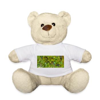 Vigne en grappes sur fond vert - Nounours - blanc - Devant