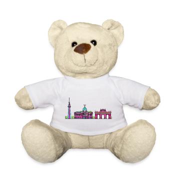 Madrid City Skyline Royal Palac Line Art - Teddy - Weiß - Vorne
