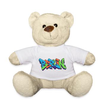 Berlin Streets Graffiti Colour Explosion - Teddy Bear - white - Front