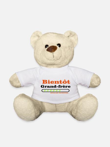 Bientôt grand frere - Nounours - blanc