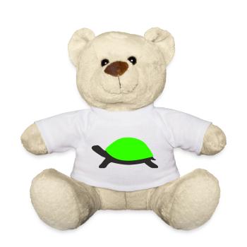 Drawn Turtle - Teddy Bear - white - Front