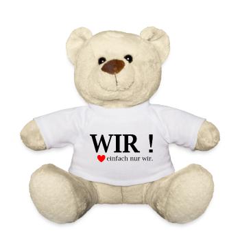 WE! Just us heart - Teddy Bear - white - Front