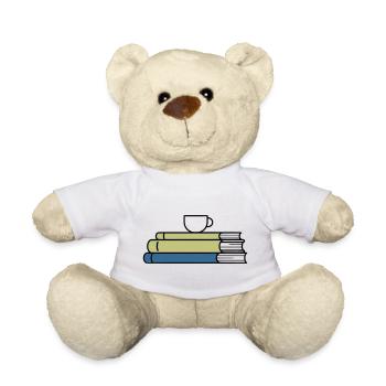 Stack of books Coffee mug Coloured - Teddy Bear - white - Front