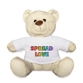 Spread Love Regenbogentypografie - Teddy - Weiß - Vorne