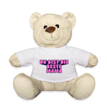 du bist die beste Mama - Teddy - Weiß - Vorne