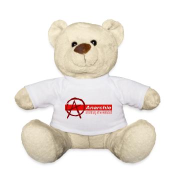 Anarchie ist Ordnung ohne Herrschaft (red) - Teddy - Weiß - Vorne