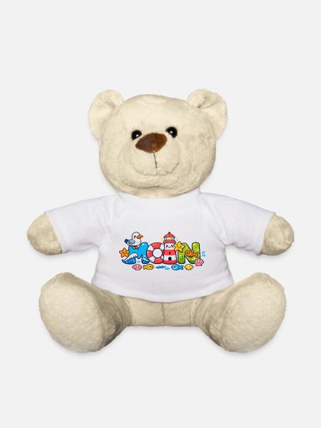 MOIN Seagull Lighthouse Maritime Colorful - Teddy Bear - white