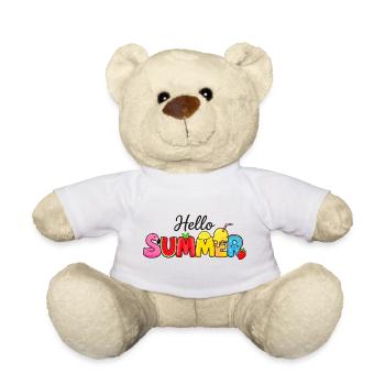 Hello Summer Fruit Letters - Teddy Bear - white - Front