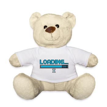 Barre de charge Pixel en forme de sablier - Nounours - blanc - Devant