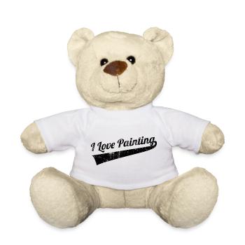 Ich liebe es zu Malen - Teddy - Weiß - Vorne