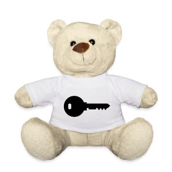 House key - Teddy Bear - white - Front