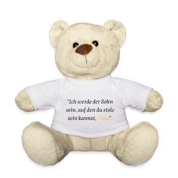 Promise to dad: Proud son - Teddy Bear - white - Front