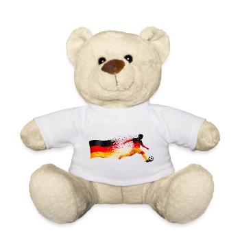 Deutschland Fußball Shirt – Germany Soccer - Teddy - Weiß - Vorne