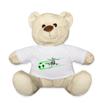 Fußball Fußballspieler Herzwellen  - Teddy - Weiß - Vorne