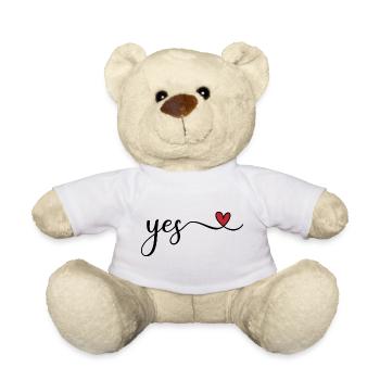 yes - Teddy Bear - white - Front