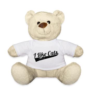 Ich liebe Katzen - Teddy - Weiß - Vorne